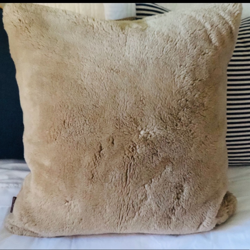 UGG Wool Pillow Sham, Khaki/Tan 24x24